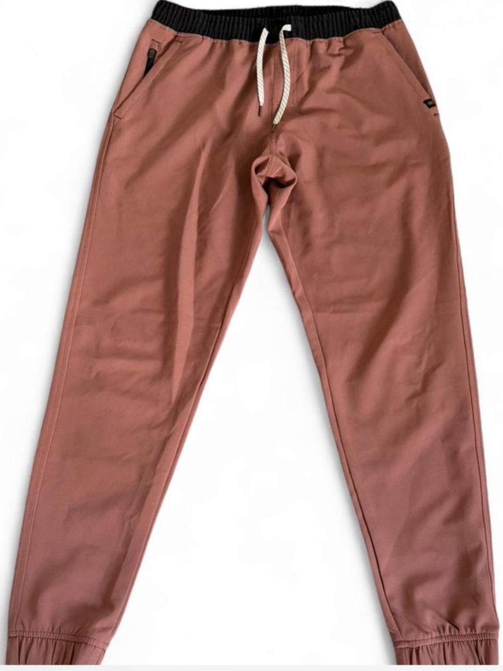 Leg3nd Men's Slim Fit Joggers Brown with Black Waistband
